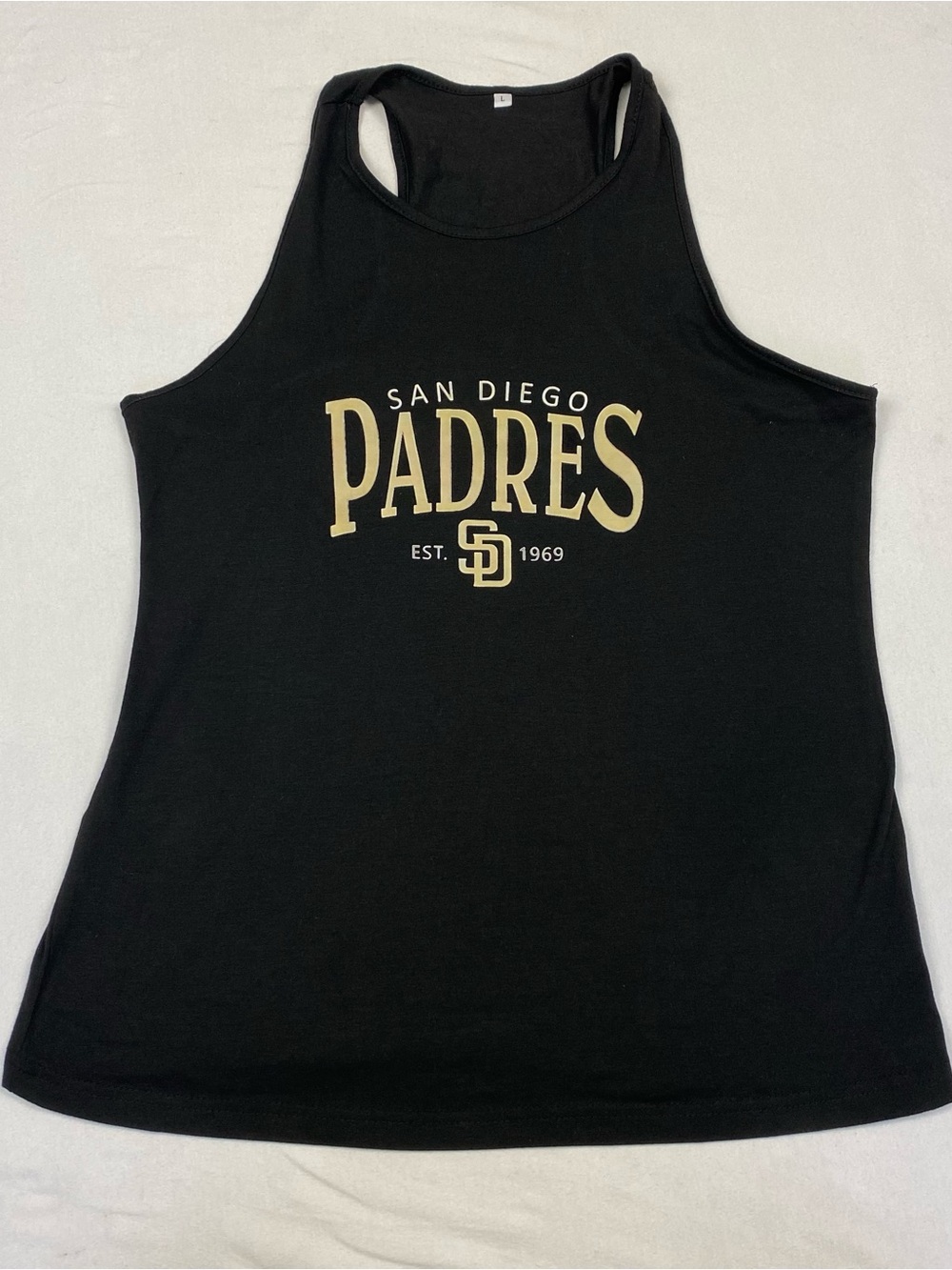 San Diego Padres Black Graphic Tank Top